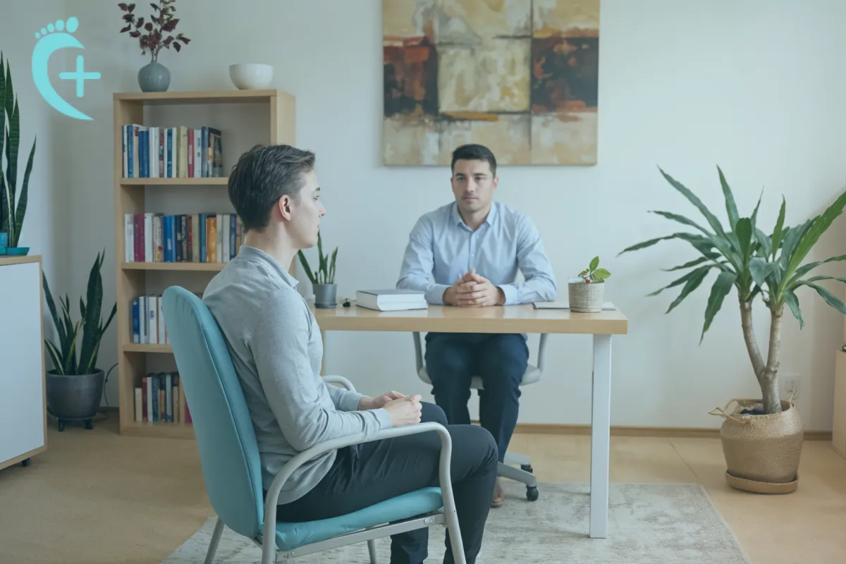 Пациент у специалиста на психотерапии